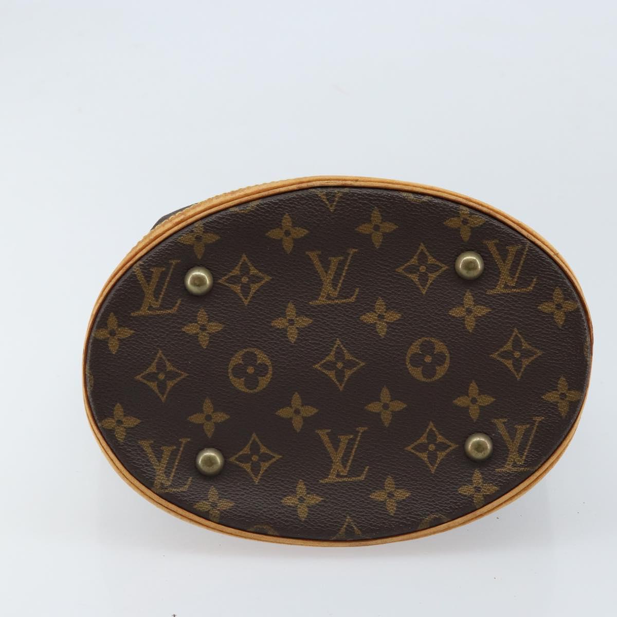 LOUIS VUITTON Monogram Bucket PM Shoulder Bag M42238 LV Auth BA11001