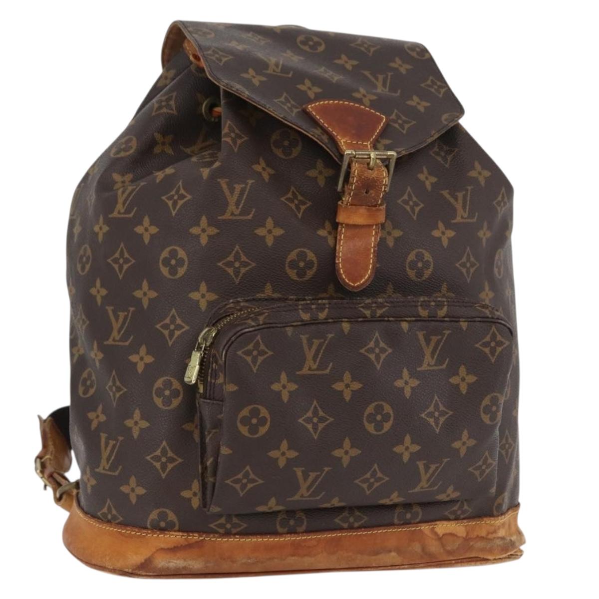 LOUIS VUITTON Monogram Montsouris GM Backpack M51135 LV Auth BA11002