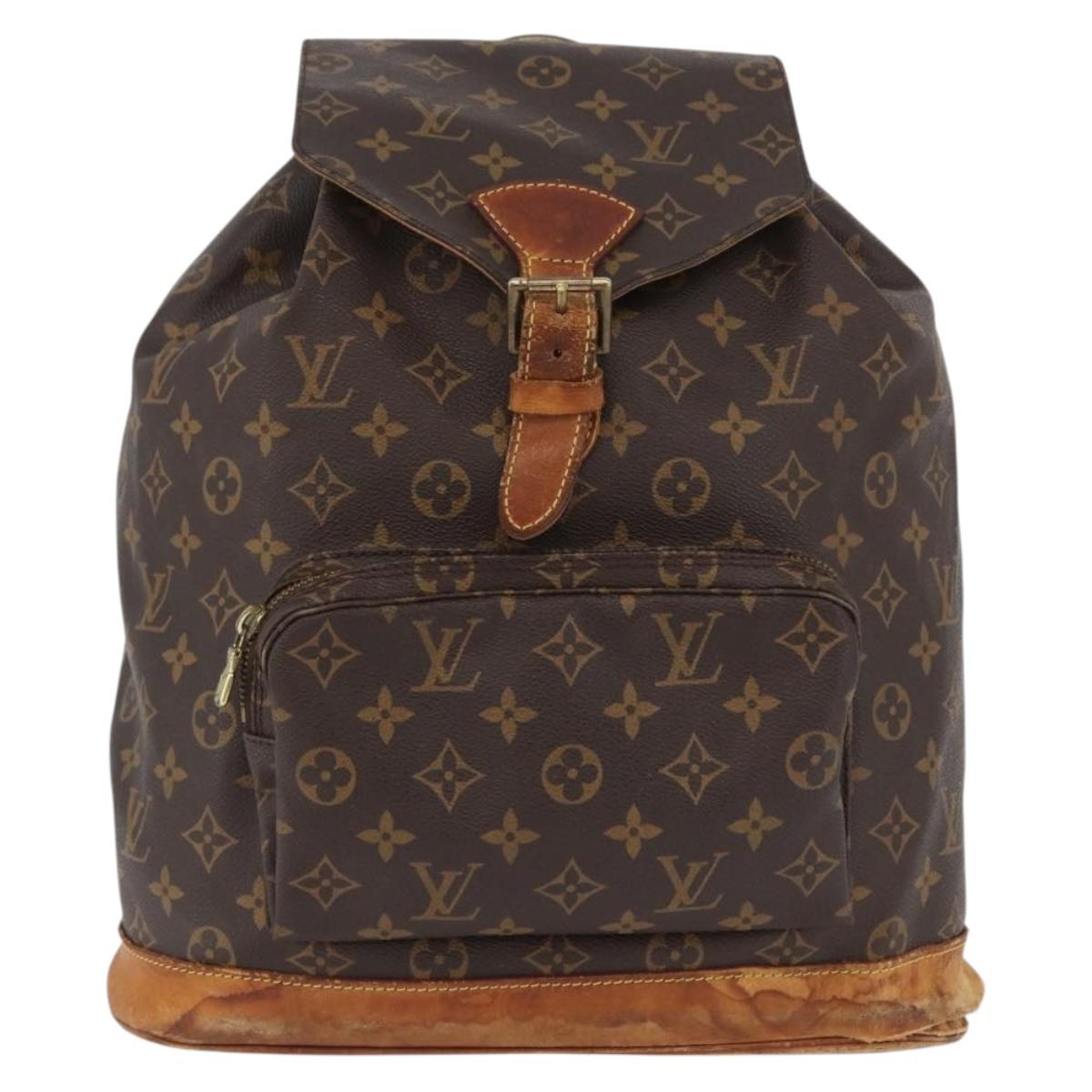 LOUIS VUITTON Monogram Montsouris GM Backpack M51135 LV Auth BA11002