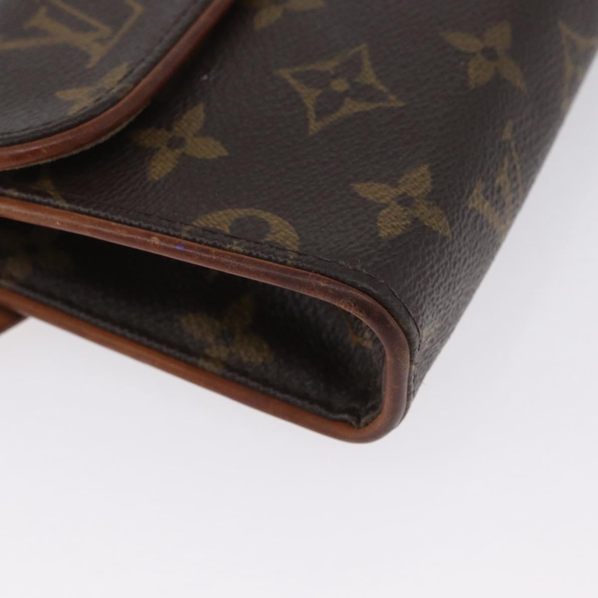 LOUIS VUITTON Monogram Pochette Florentine Waist bag M51855 LV Auth BA11005