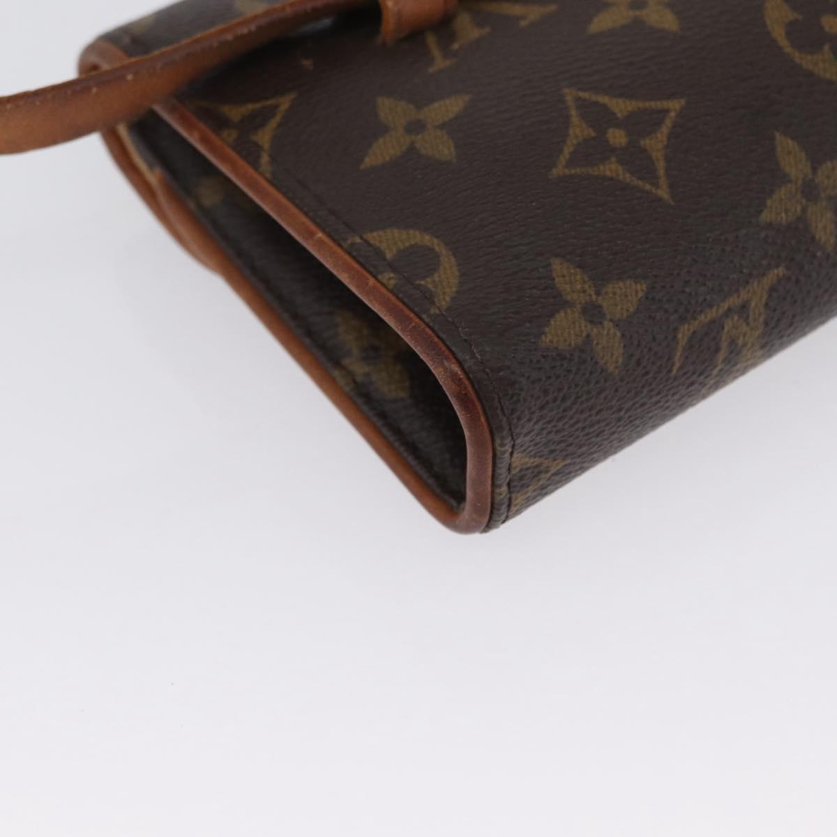 LOUIS VUITTON Monogram Pochette Florentine Waist bag M51855 LV Auth BA11005