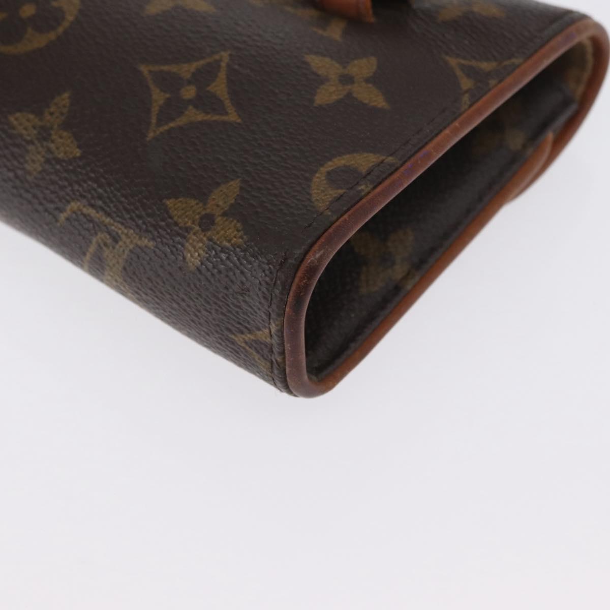 LOUIS VUITTON Monogram Pochette Florentine Waist bag M51855 LV Auth BA11005