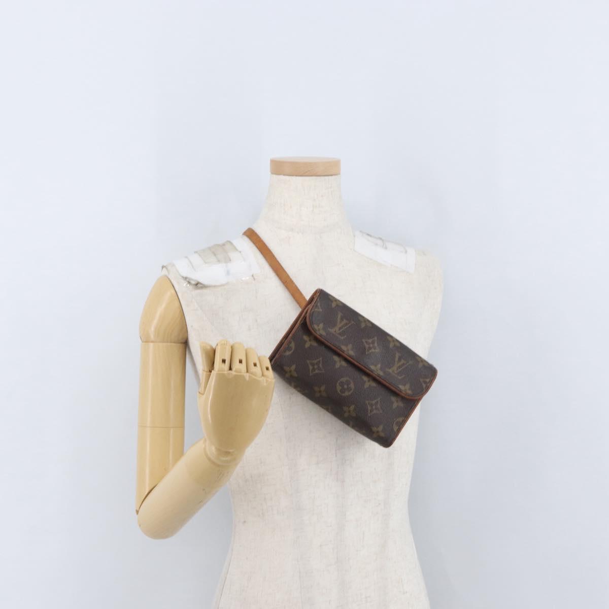LOUIS VUITTON Monogram Pochette Florentine Waist bag M51855 LV Auth BA11005