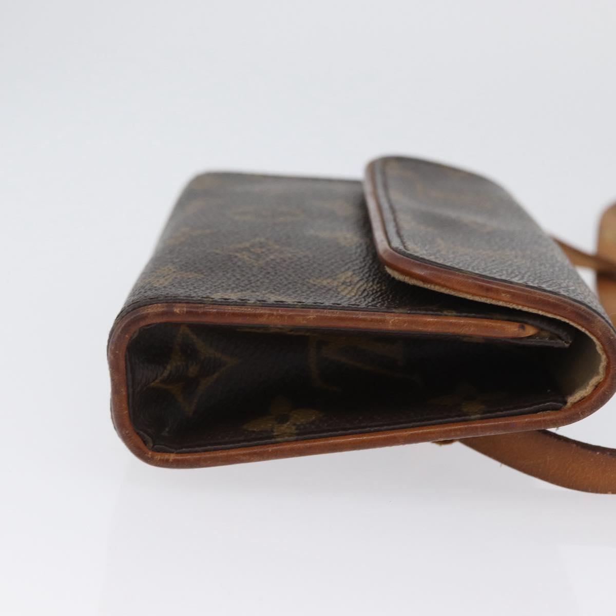 LOUIS VUITTON Monogram Pochette Florentine Waist bag M51855 LV Auth BA11005