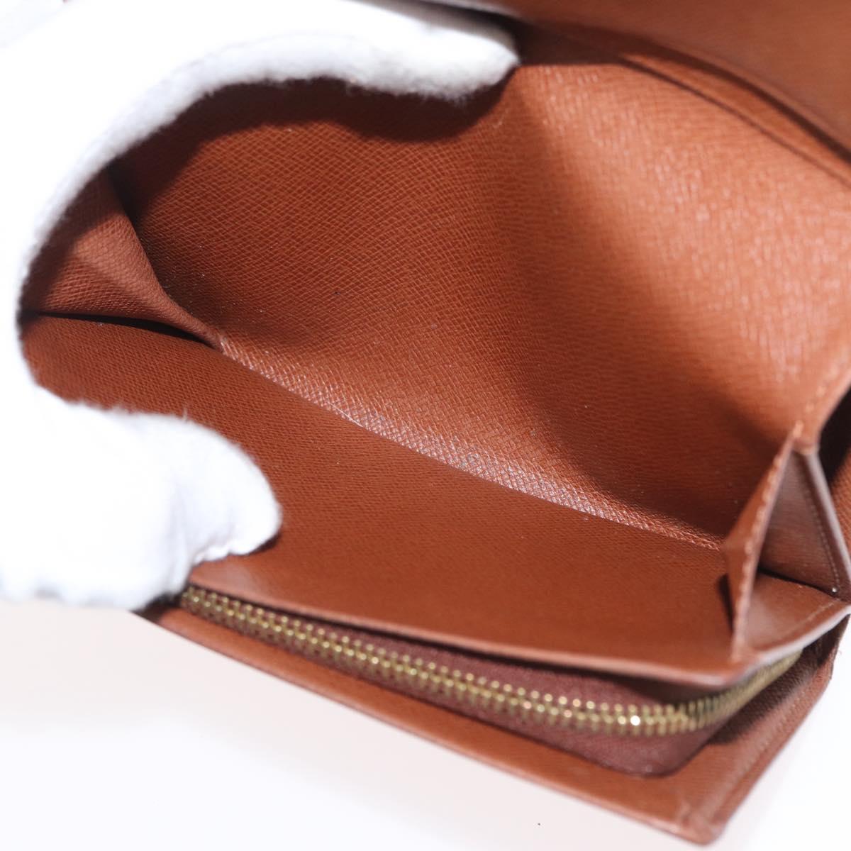LOUIS VUITTON Monogram Porte Monnaie Billets Tresor Wallet M61730 Auth BA11009