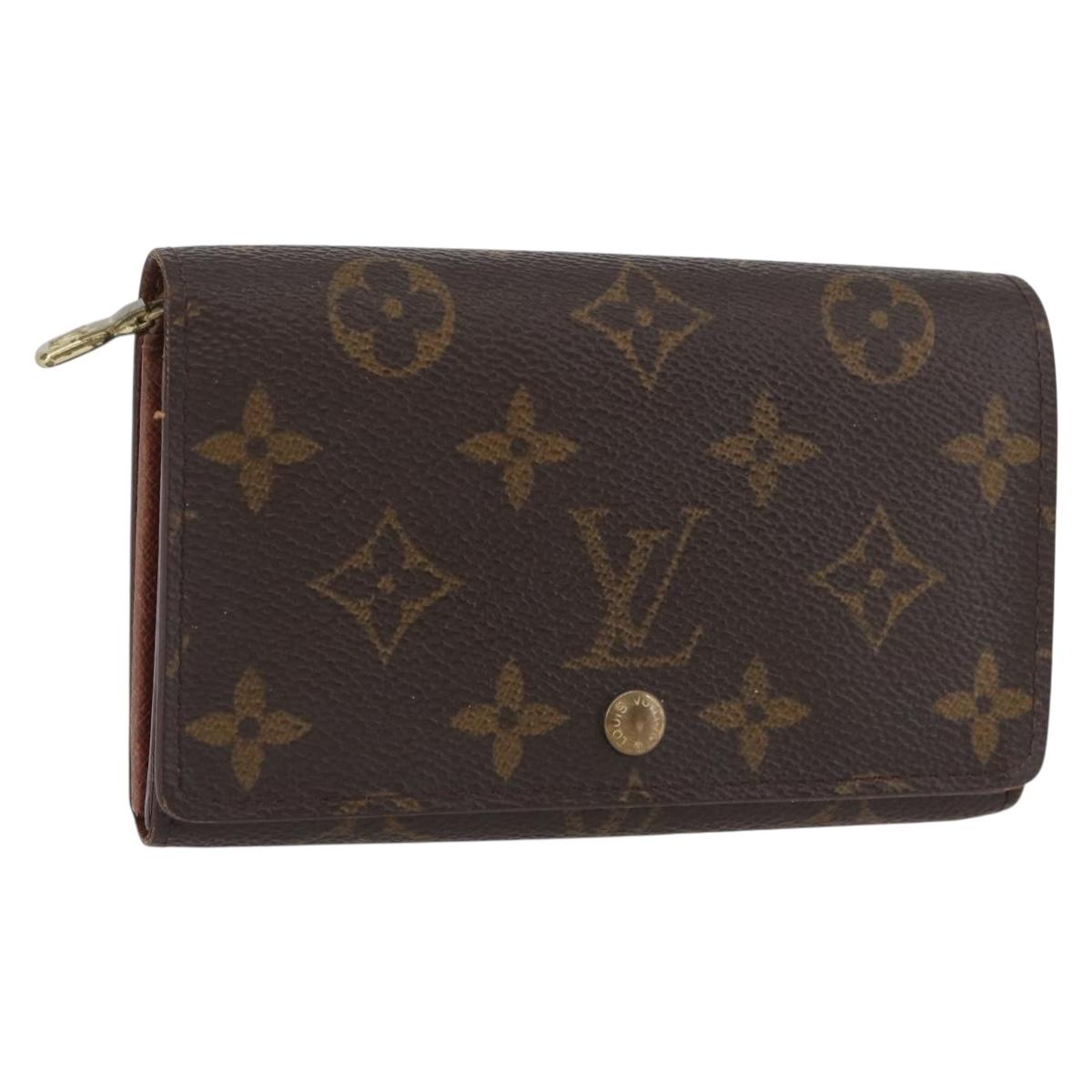 LOUIS VUITTON Monogram Porte Monnaie Billets Tresor Wallet M61730 Auth BA11009