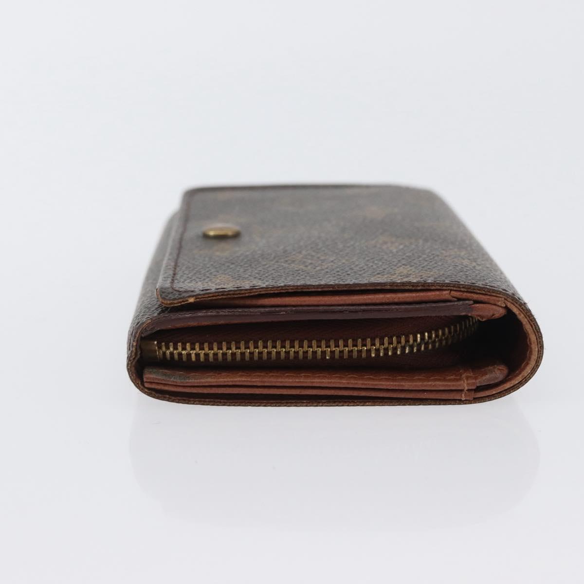 LOUIS VUITTON Monogram Porte Monnaie Billets Tresor Wallet M61730 Auth BA11009