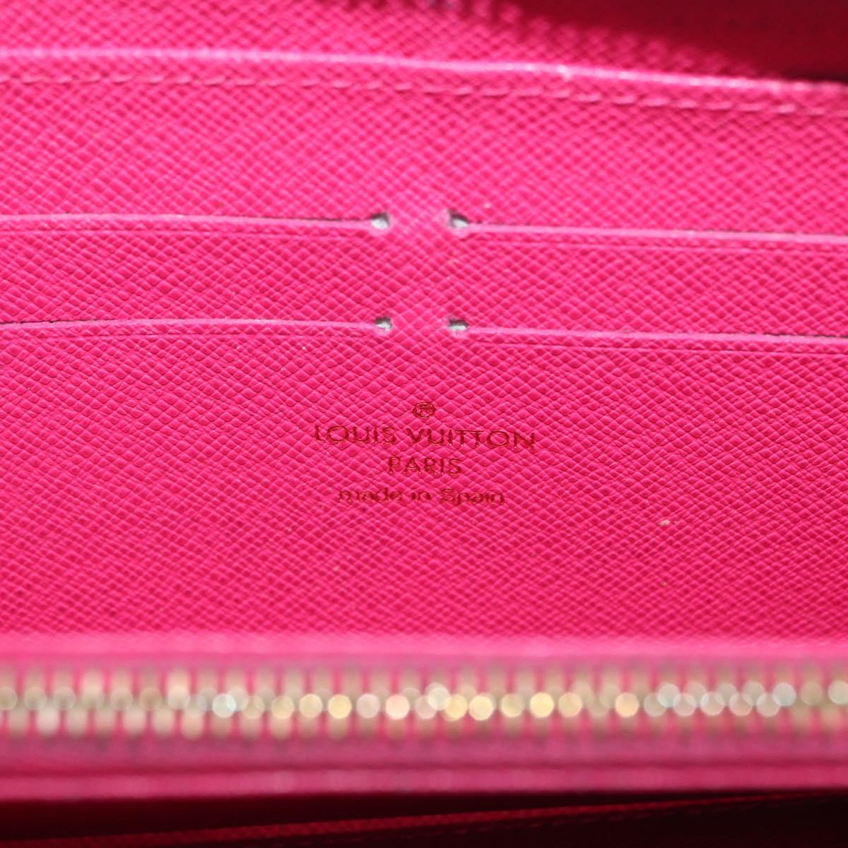 LOUIS VUITTON Multicolor Zippy Wallet Long Wallet Black M60243 LV Auth BA11010