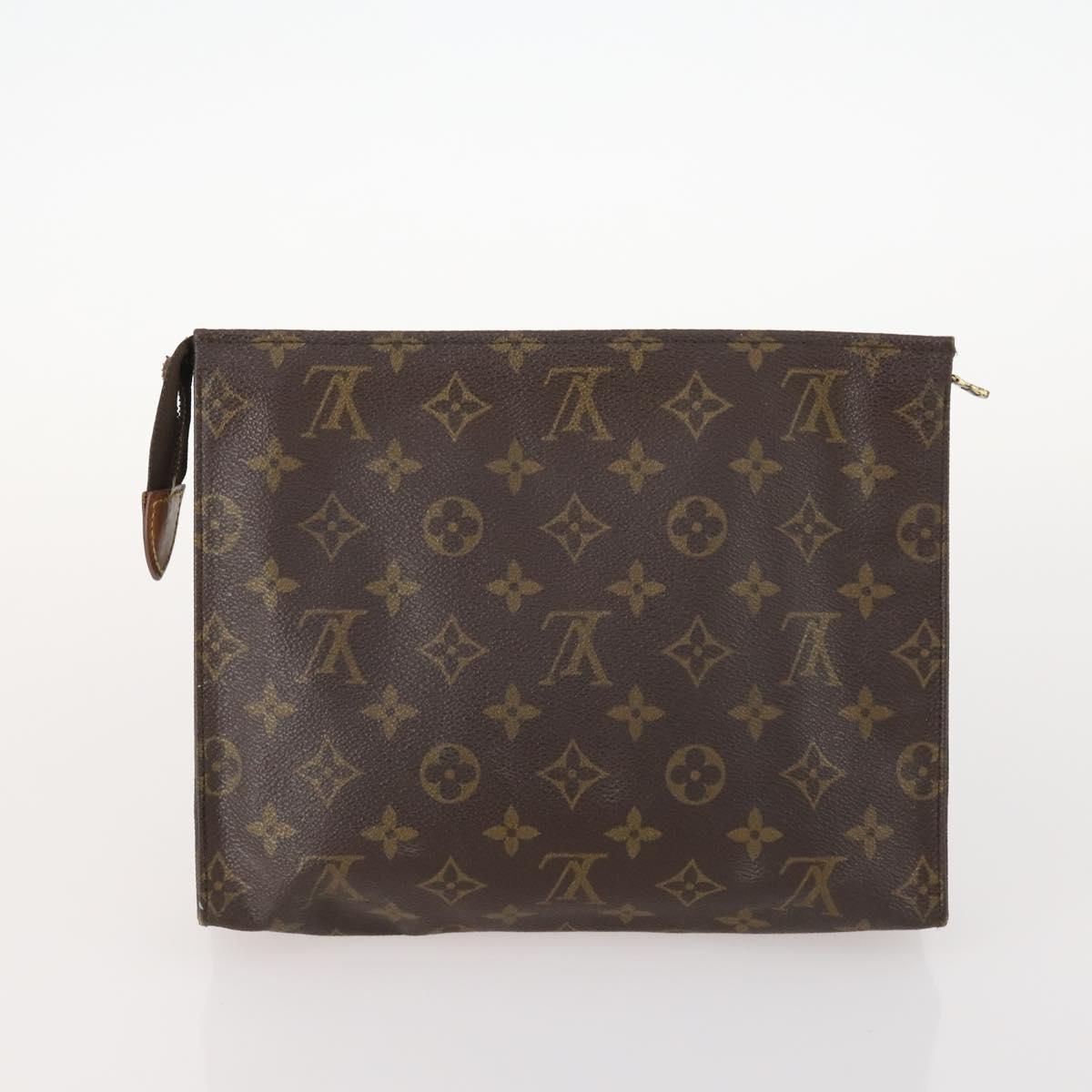 LOUIS VUITTON Monogram Poche Toilette 26 Pouch 2 Set M47542 LV Auth BA11016