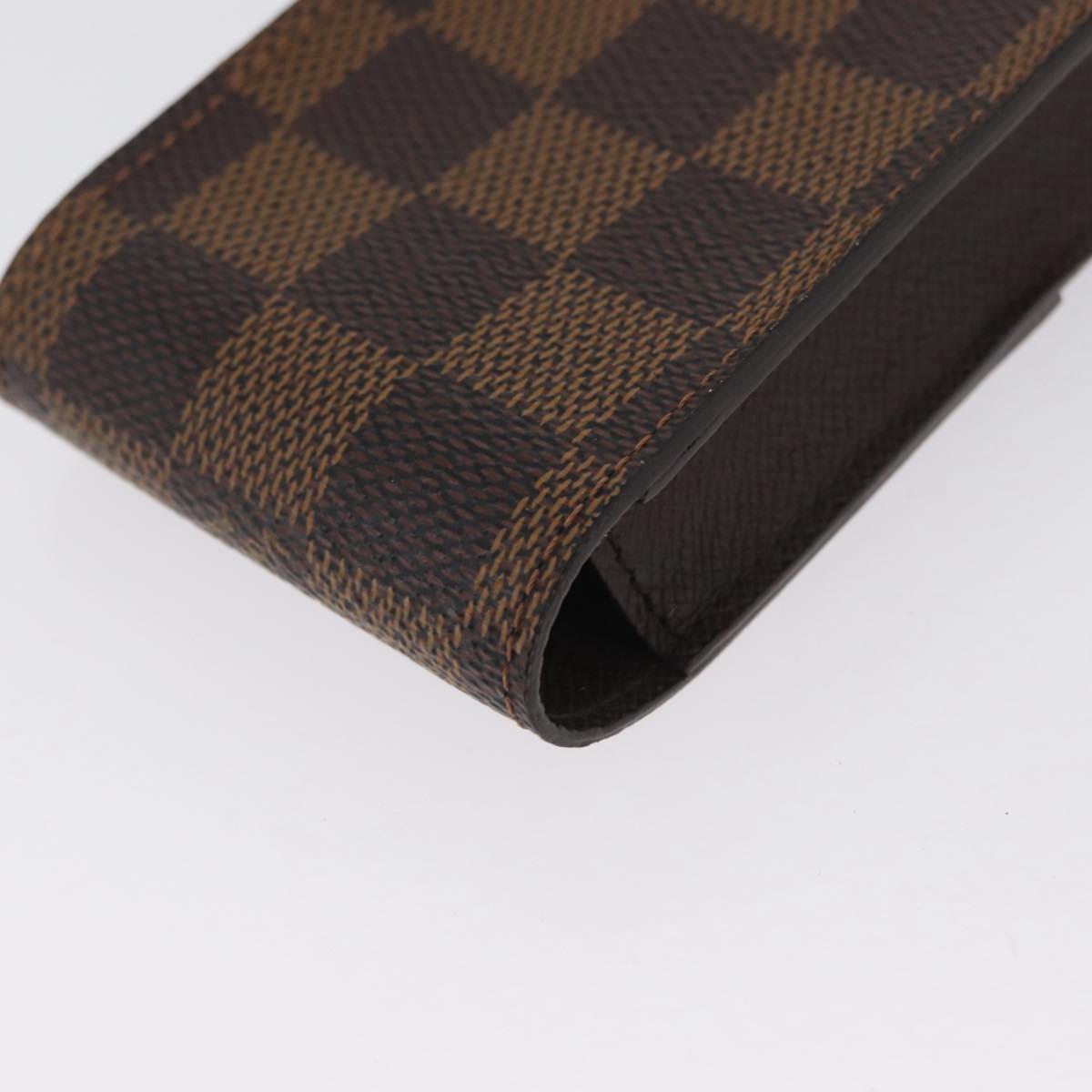 LOUIS VUITTON Damier Ebene Etui Cigarette Case N63024 LV Auth BA11017