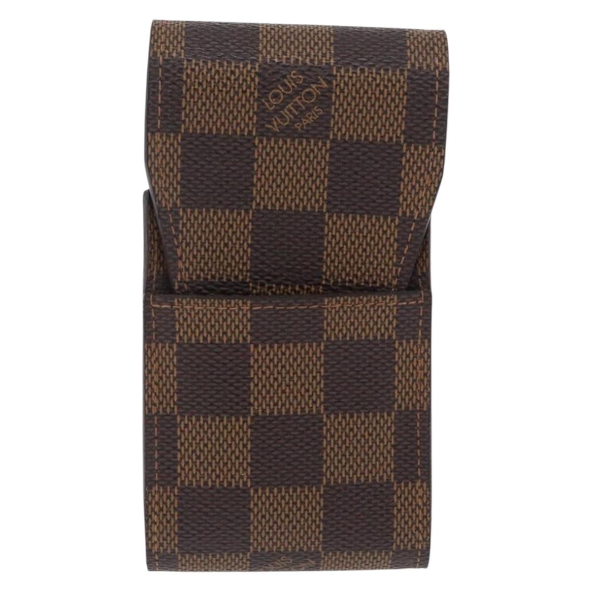 LOUIS VUITTON Damier Ebene Etui Cigarette Case N63024 LV Auth BA11017