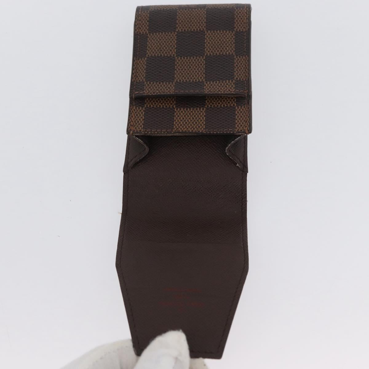 LOUIS VUITTON Damier Ebene Etui Cigarette Case N63024 LV Auth BA11018