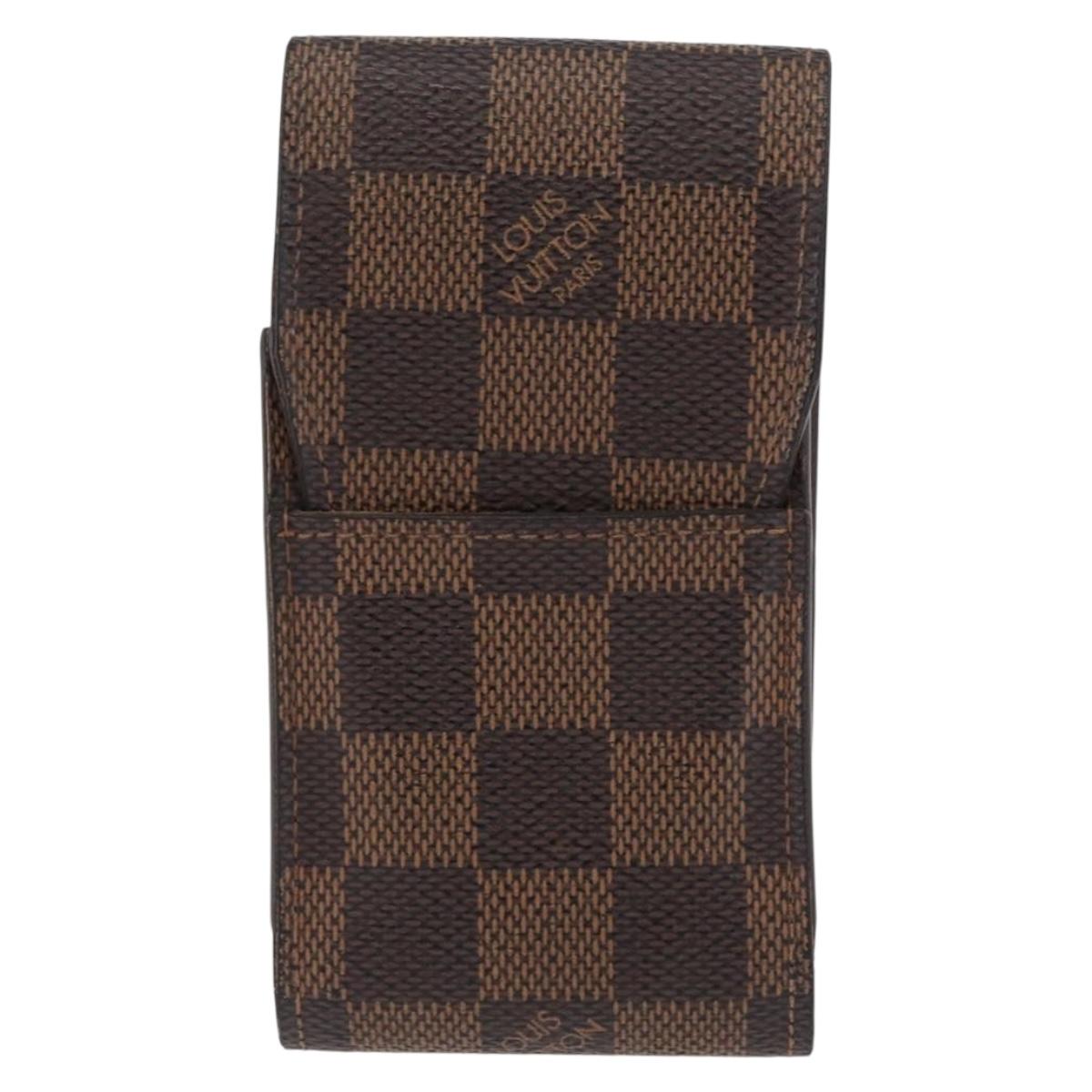 LOUIS VUITTON Damier Ebene Etui Cigarette Case N63024 LV Auth BA11018