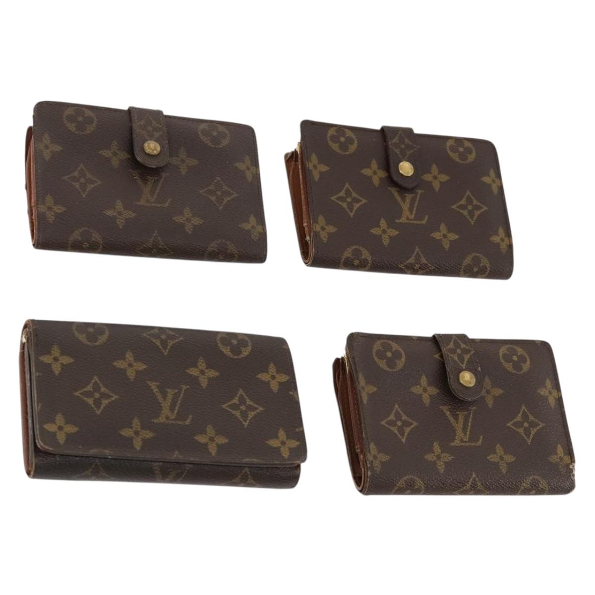 LOUIS VUITTON Monogram Wallet 4 Set LV Auth BA11024