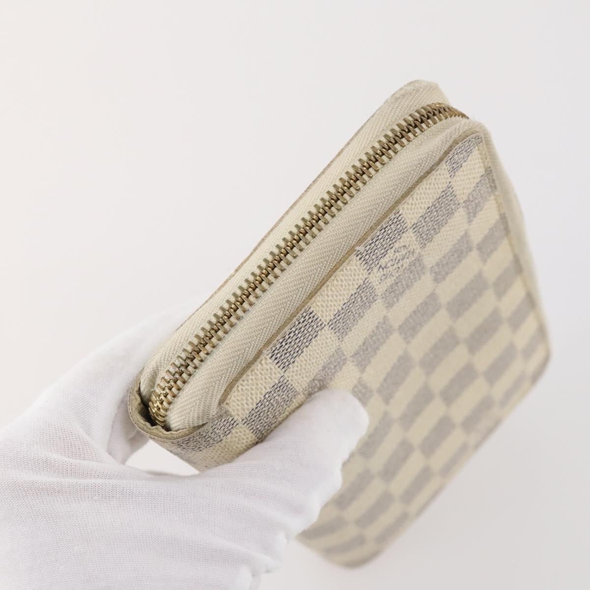 LOUIS VUITTON Monogram Damier Azur Wallet 4 Set LV Auth BA11025