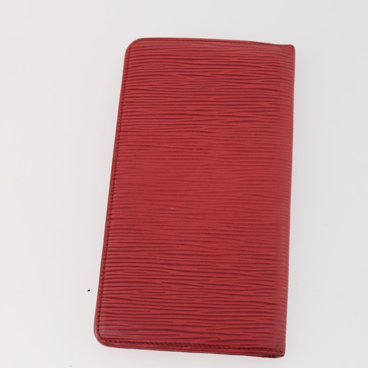 LOUIS VUITTON Epi Vernis Wallet Leather 4 Set Blue Black Red LV Auth BA11026