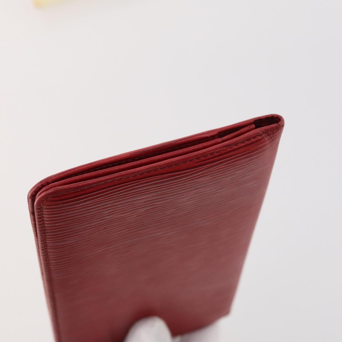 LOUIS VUITTON Epi Vernis Wallet Leather 4 Set Blue Black Red LV Auth BA11026