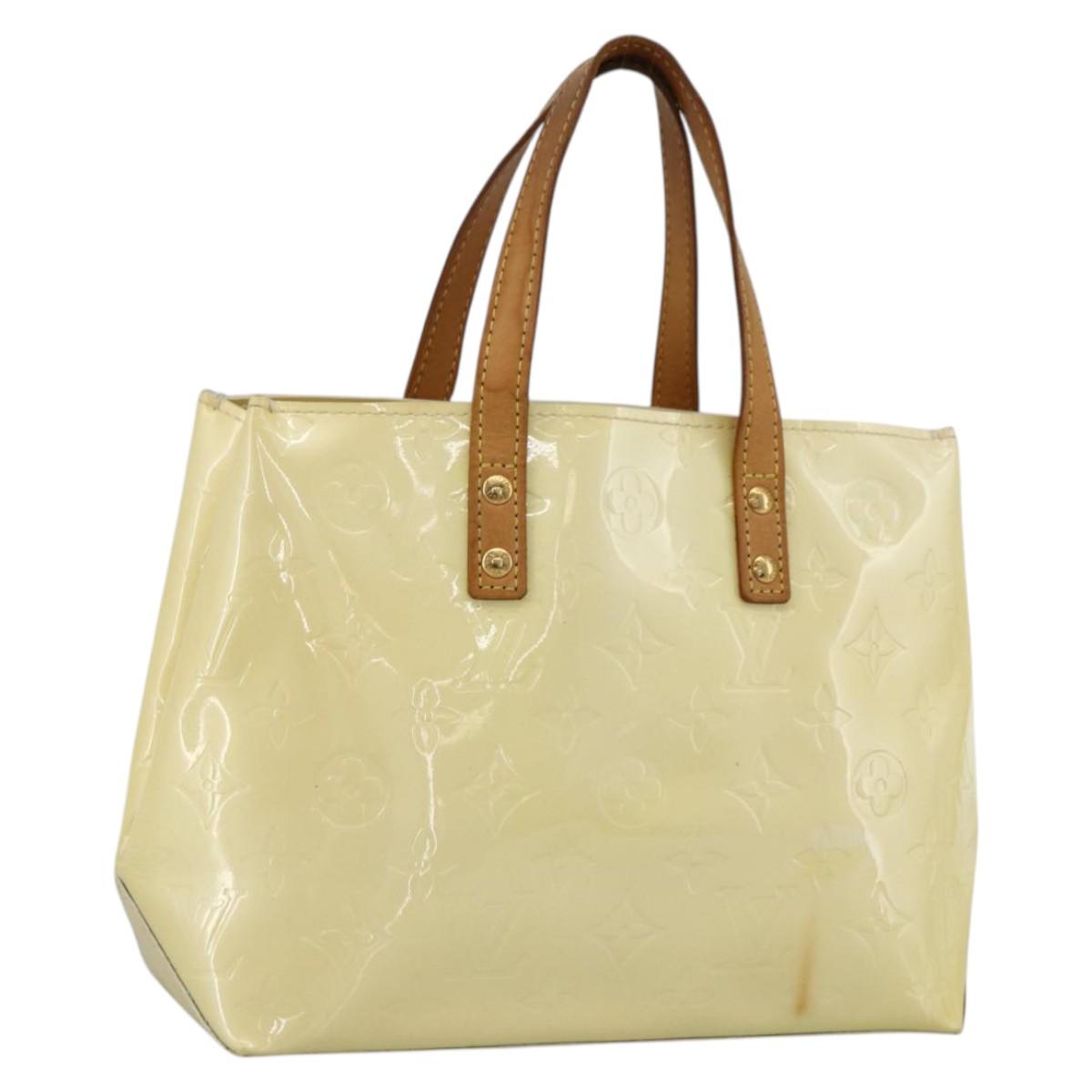 LOUIS VUITTON Monogram Vernis Reade PM Hand Bag Perle M91336 LV Auth BA11033