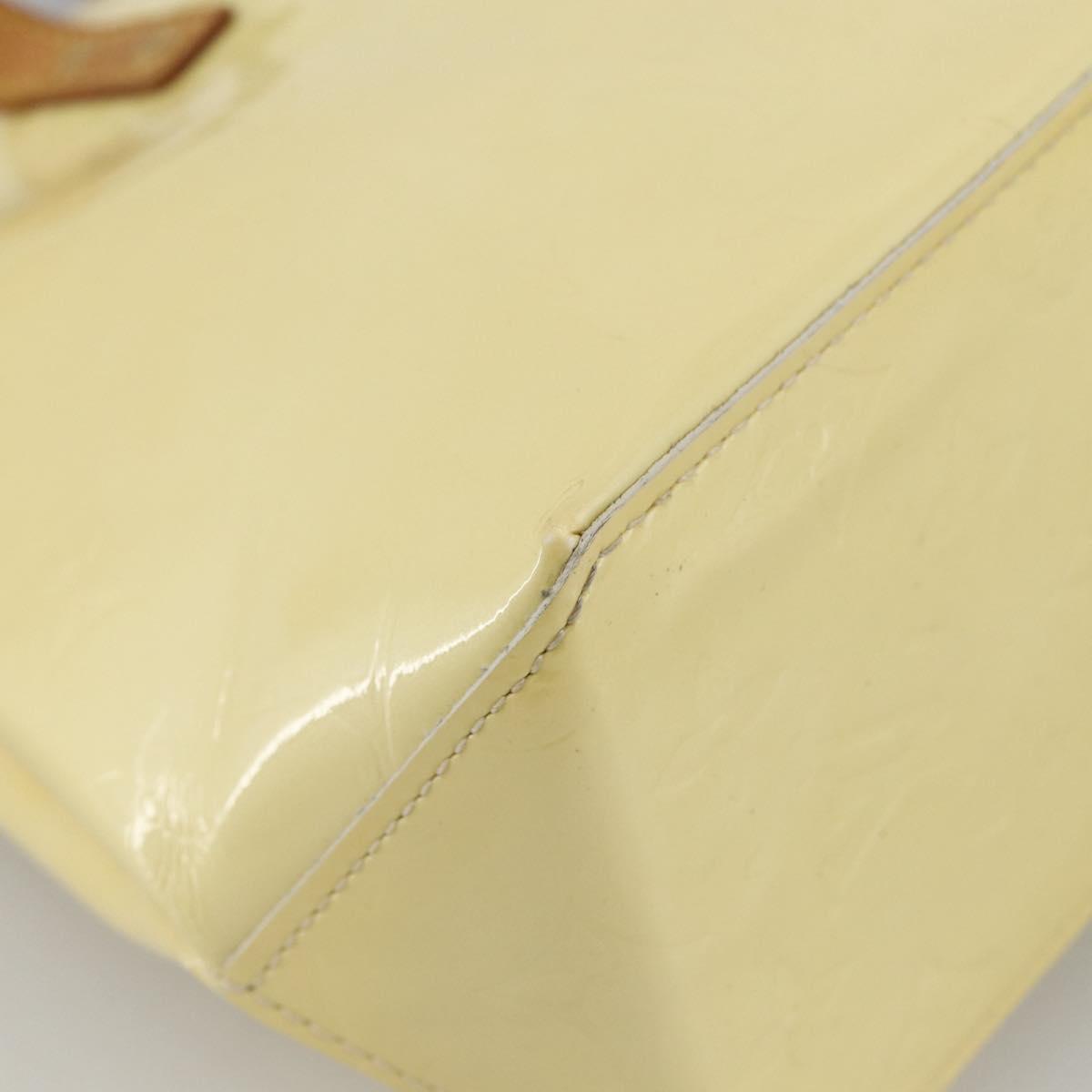 LOUIS VUITTON Monogram Vernis Reade PM Hand Bag Perle M91336 LV Auth BA11033