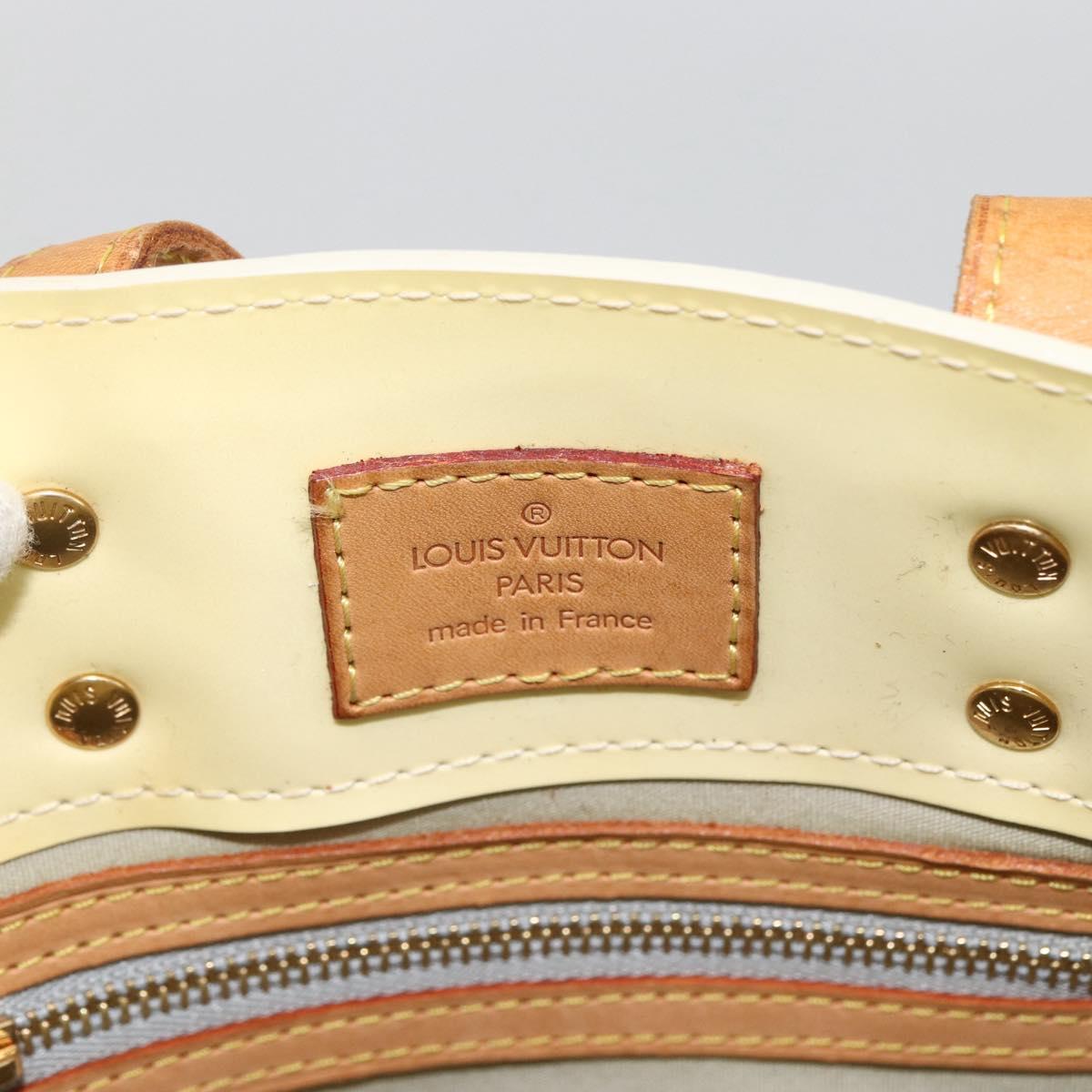 LOUIS VUITTON Monogram Vernis Reade PM Hand Bag Perle M91336 LV Auth BA11033