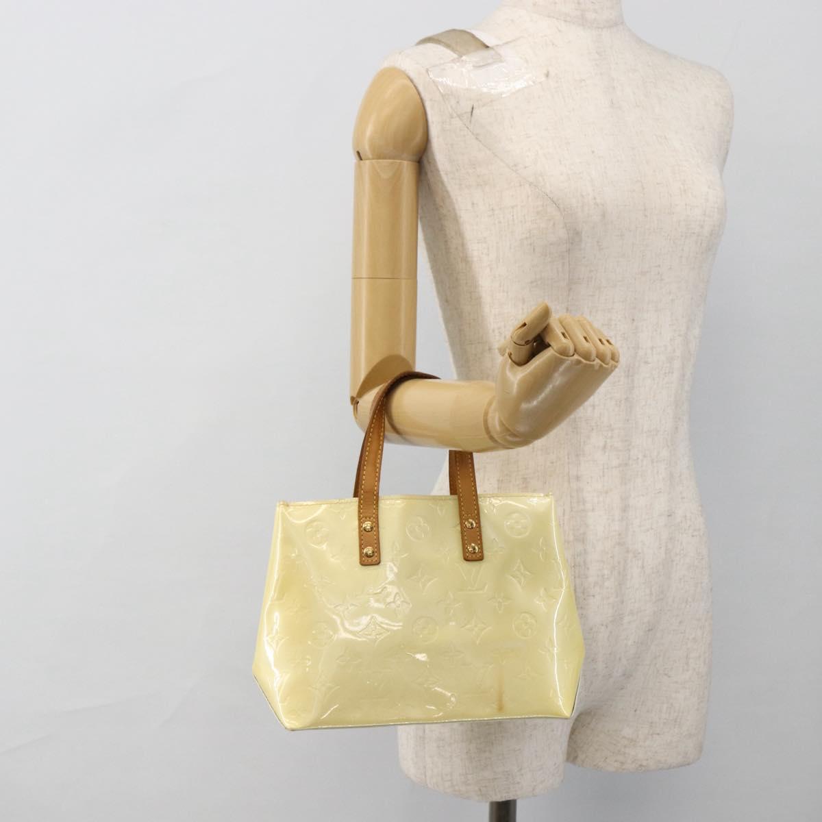 LOUIS VUITTON Monogram Vernis Reade PM Hand Bag Perle M91336 LV Auth BA11033