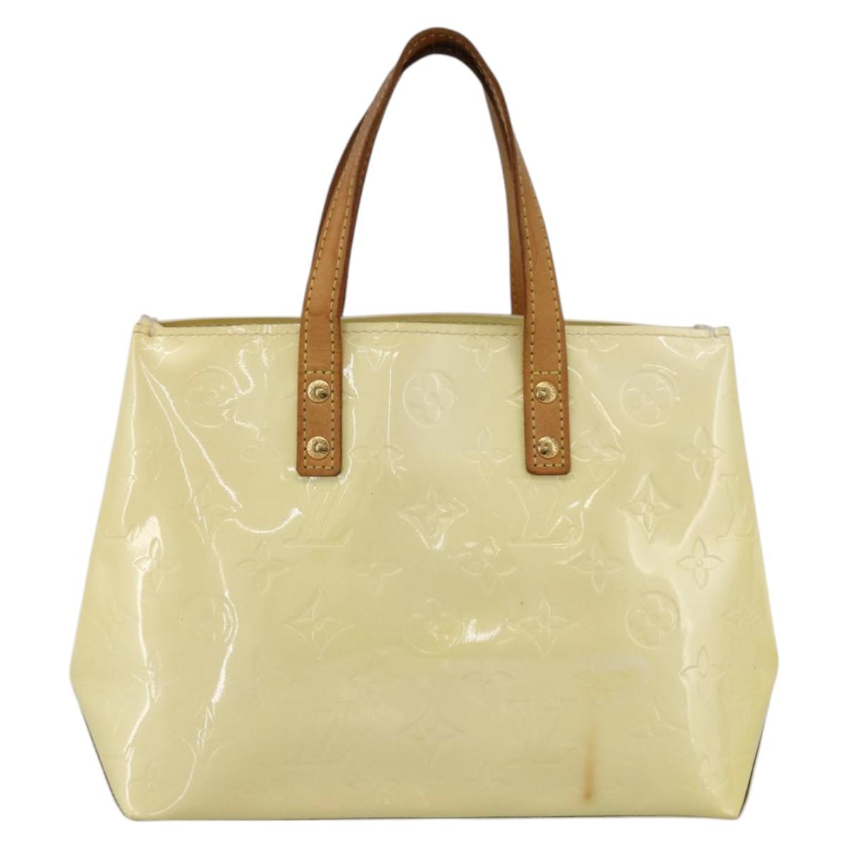 LOUIS VUITTON Monogram Vernis Reade PM Hand Bag Perle M91336 LV Auth BA11033