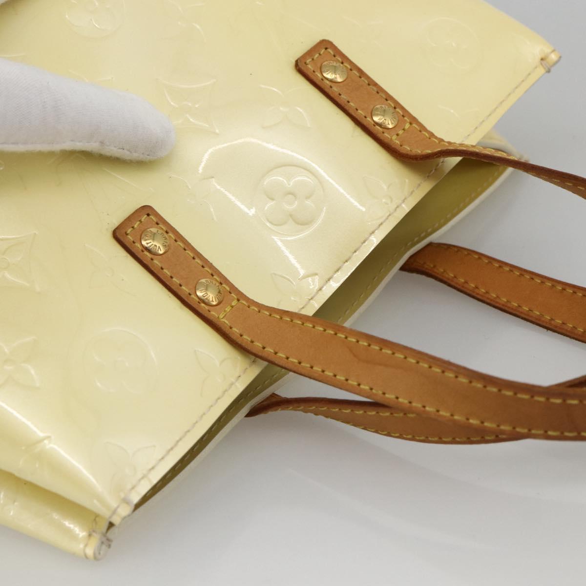 LOUIS VUITTON Monogram Vernis Reade PM Hand Bag Perle M91336 LV Auth BA11033