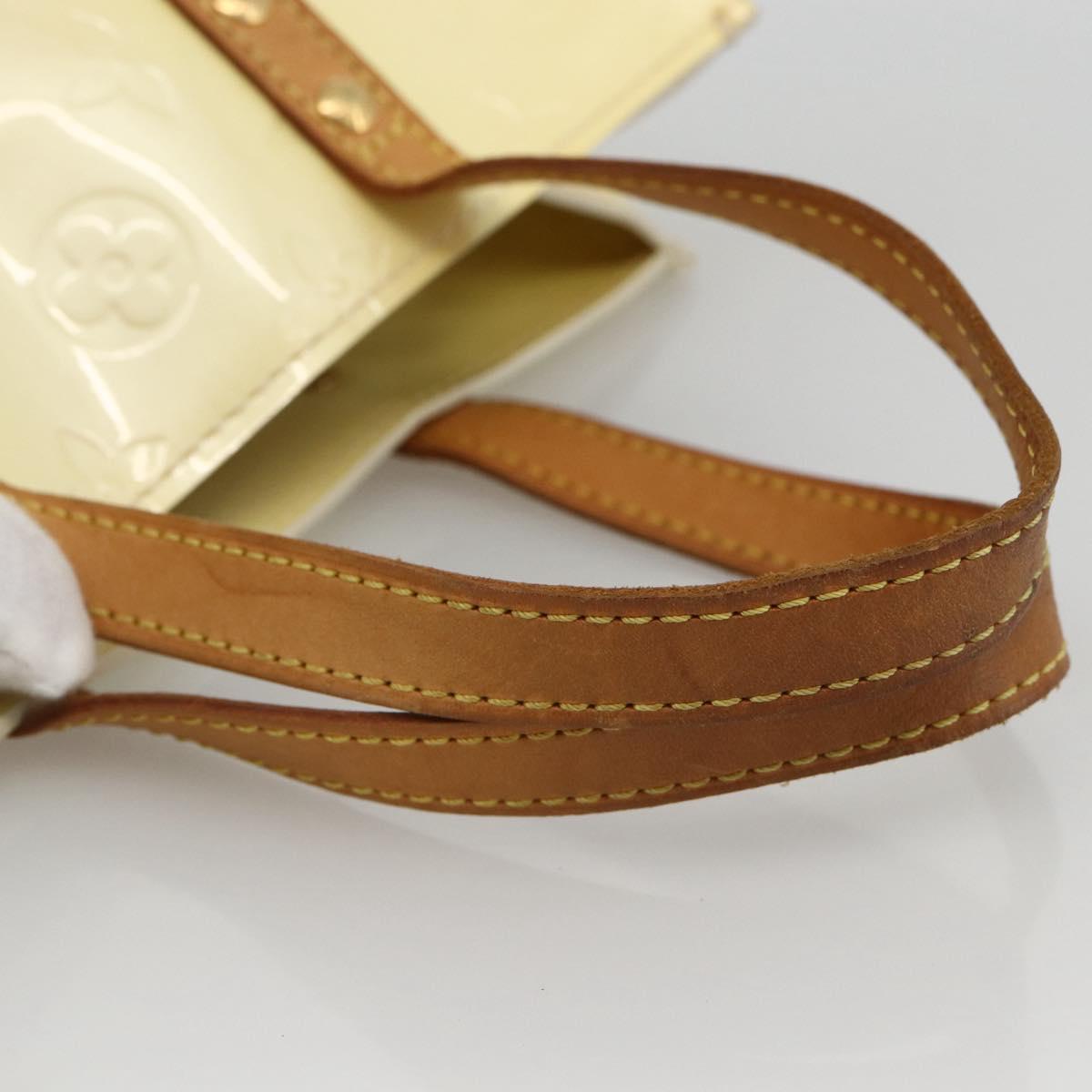 LOUIS VUITTON Monogram Vernis Reade PM Hand Bag Perle M91336 LV Auth BA11033