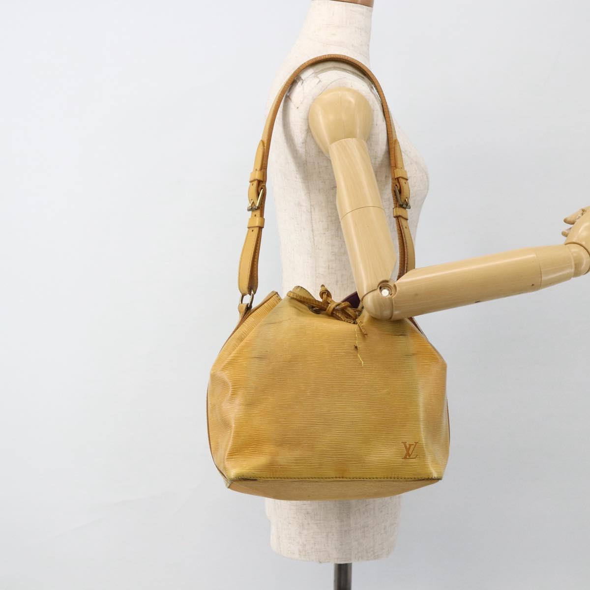 LOUIS VUITTON Epi Petit Noe Shoulder Bag Yellow M44109 LV Auth BA11042