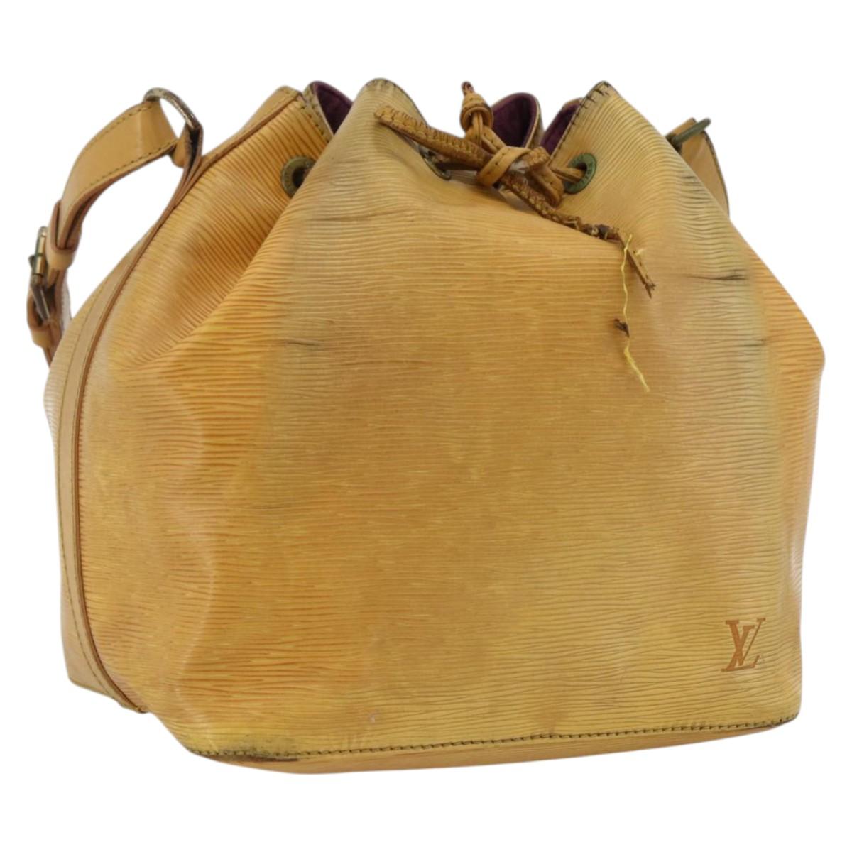 LOUIS VUITTON Epi Petit Noe Shoulder Bag Yellow M44109 LV Auth BA11042