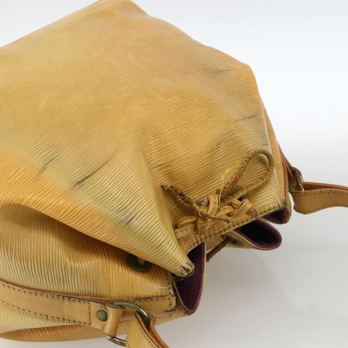 LOUIS VUITTON Epi Petit Noe Shoulder Bag Yellow M44109 LV Auth BA11042