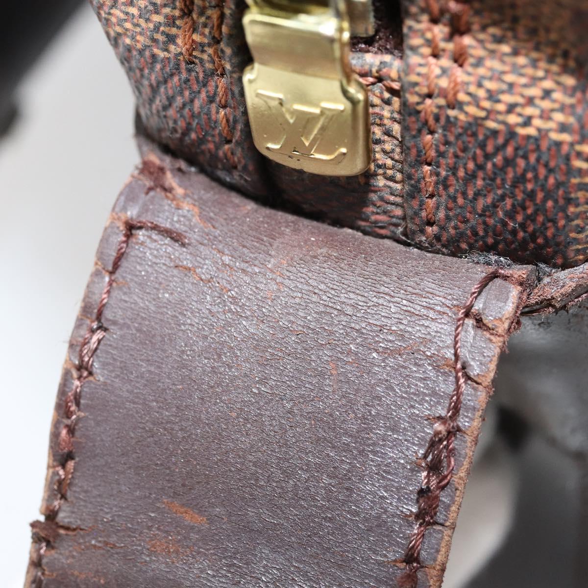 LOUIS VUITTON Damier Ebene Naviglio Shoulder Bag N45255 LV Auth BA11043