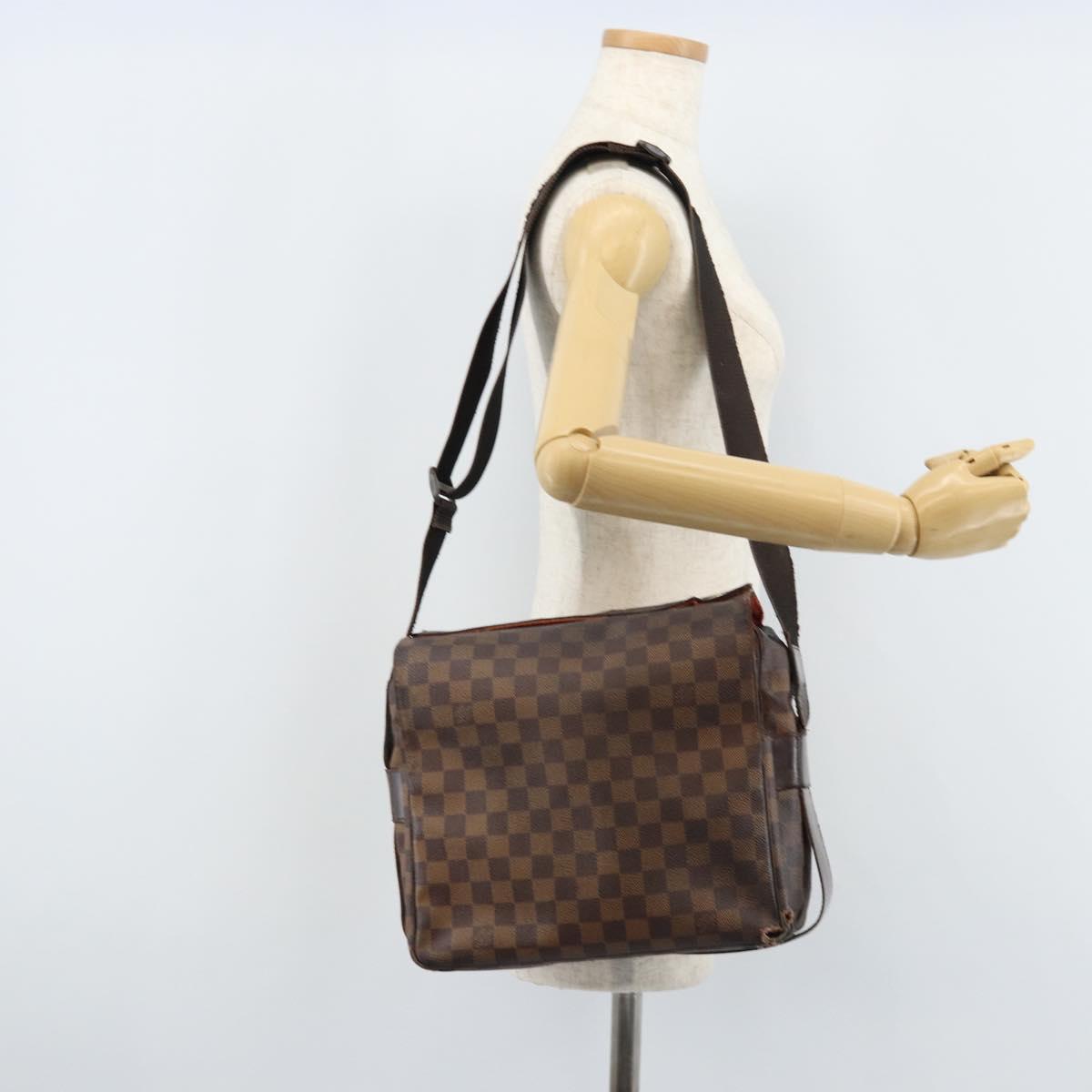 LOUIS VUITTON Damier Ebene Naviglio Shoulder Bag N45255 LV Auth BA11043