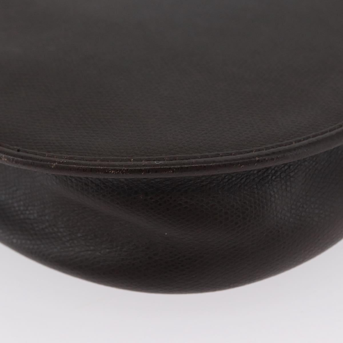 Christian Dior Shoulder Bag Leather Brown Gold Auth BA11045