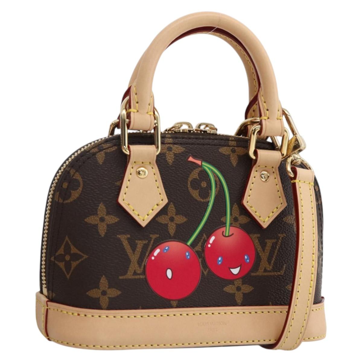 LOUIS VUITTON Monogram Cherry Nano Alma Hand Bag M13416 LV Auth BA11050SM
