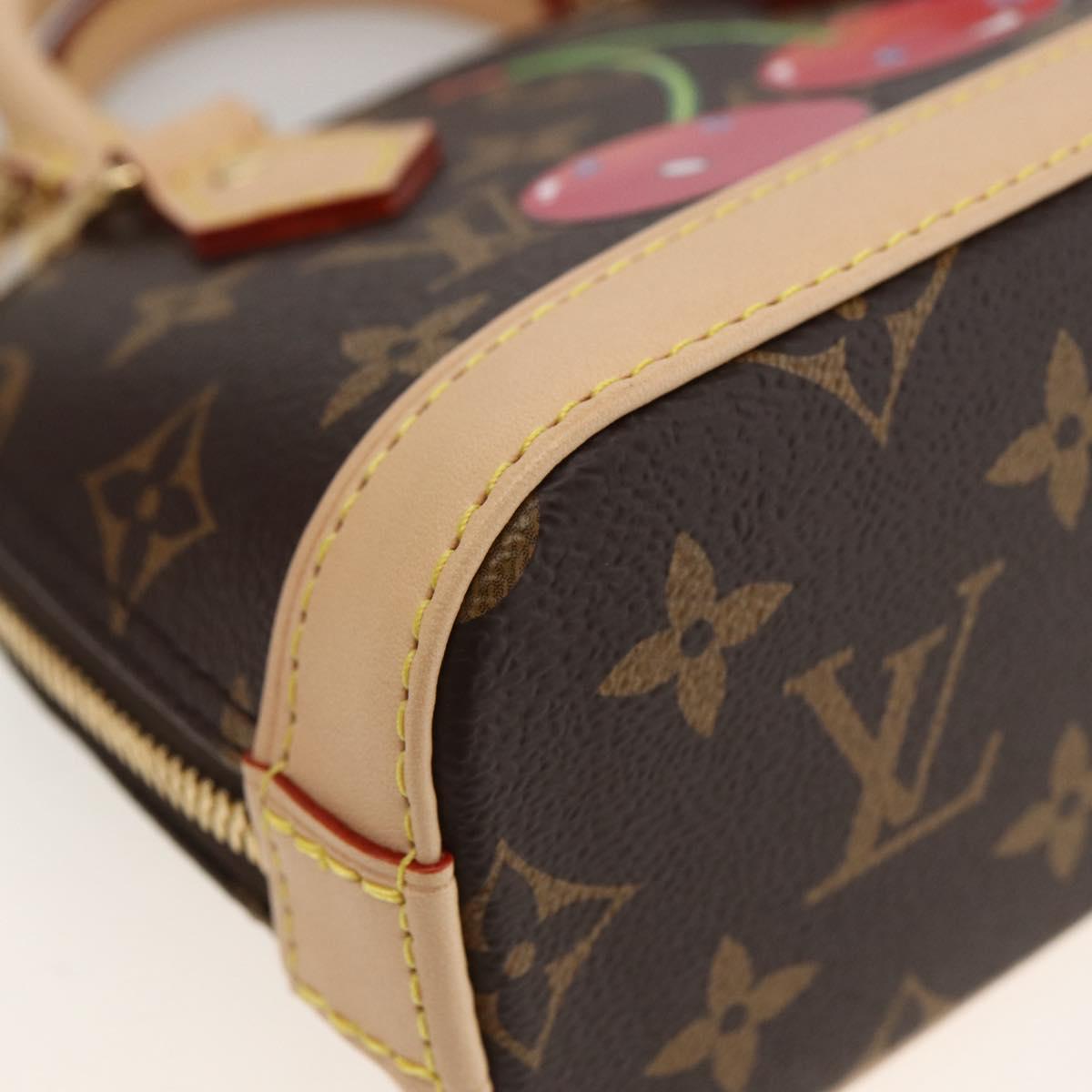 LOUIS VUITTON Monogram Cherry Nano Alma Hand Bag M13416 LV Auth BA11050SM