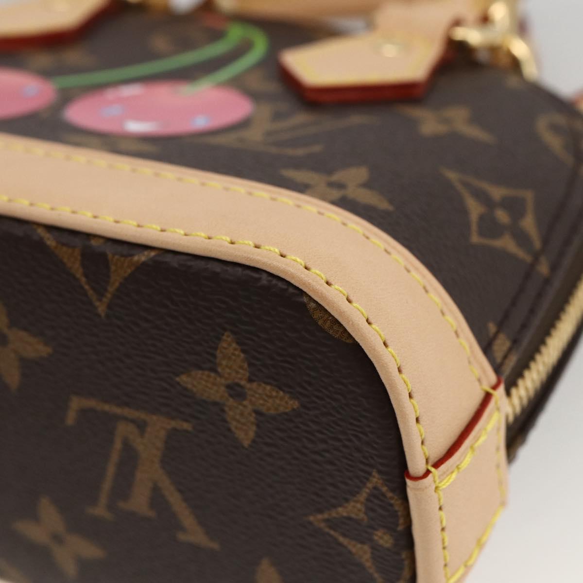 LOUIS VUITTON Monogram Cherry Nano Alma Hand Bag M13416 LV Auth BA11050SM