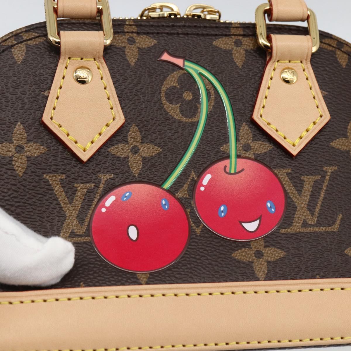 LOUIS VUITTON Monogram Cherry Nano Alma Hand Bag M13416 LV Auth BA11050SM