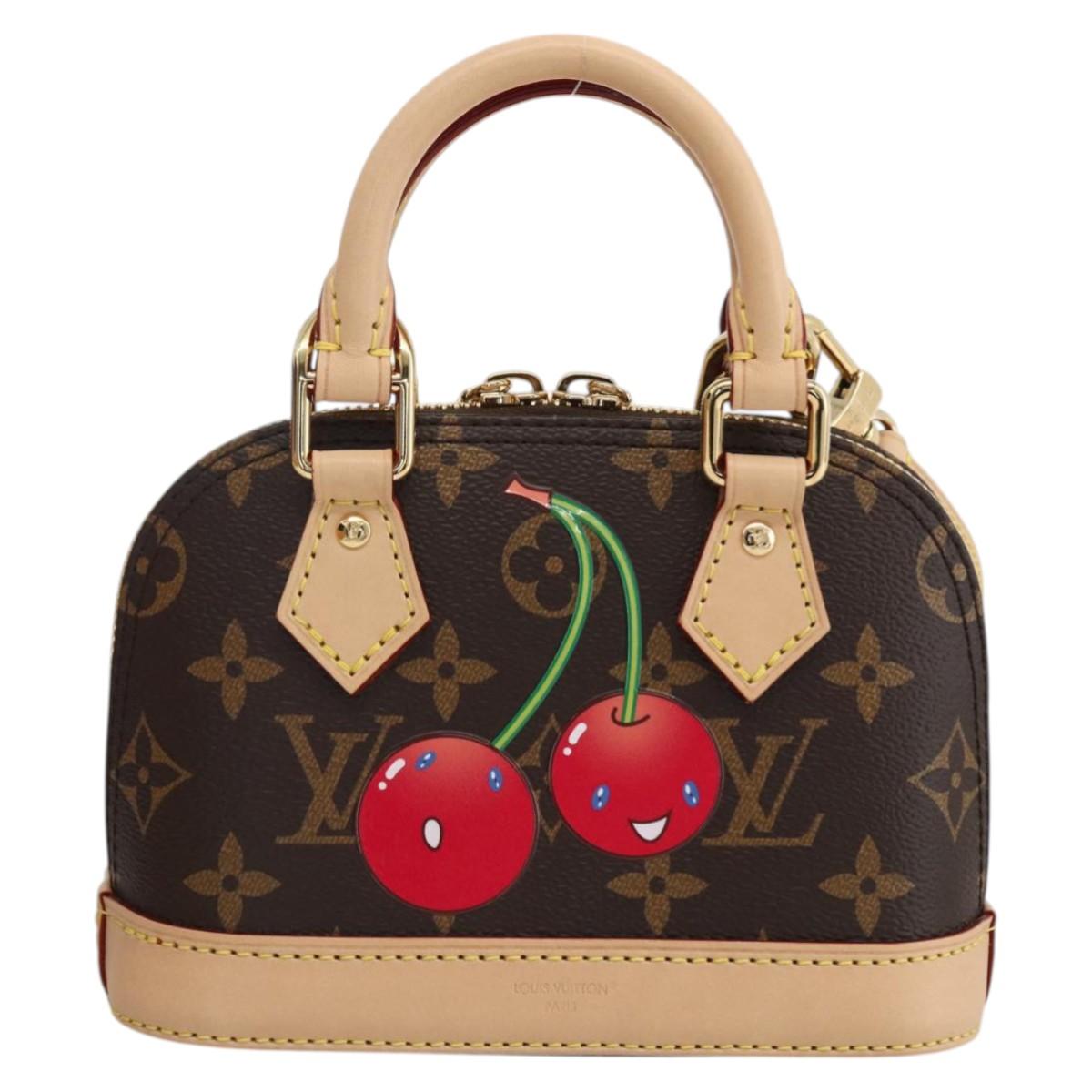 LOUIS VUITTON Monogram Cherry Nano Alma Hand Bag M13416 LV Auth BA11050SM