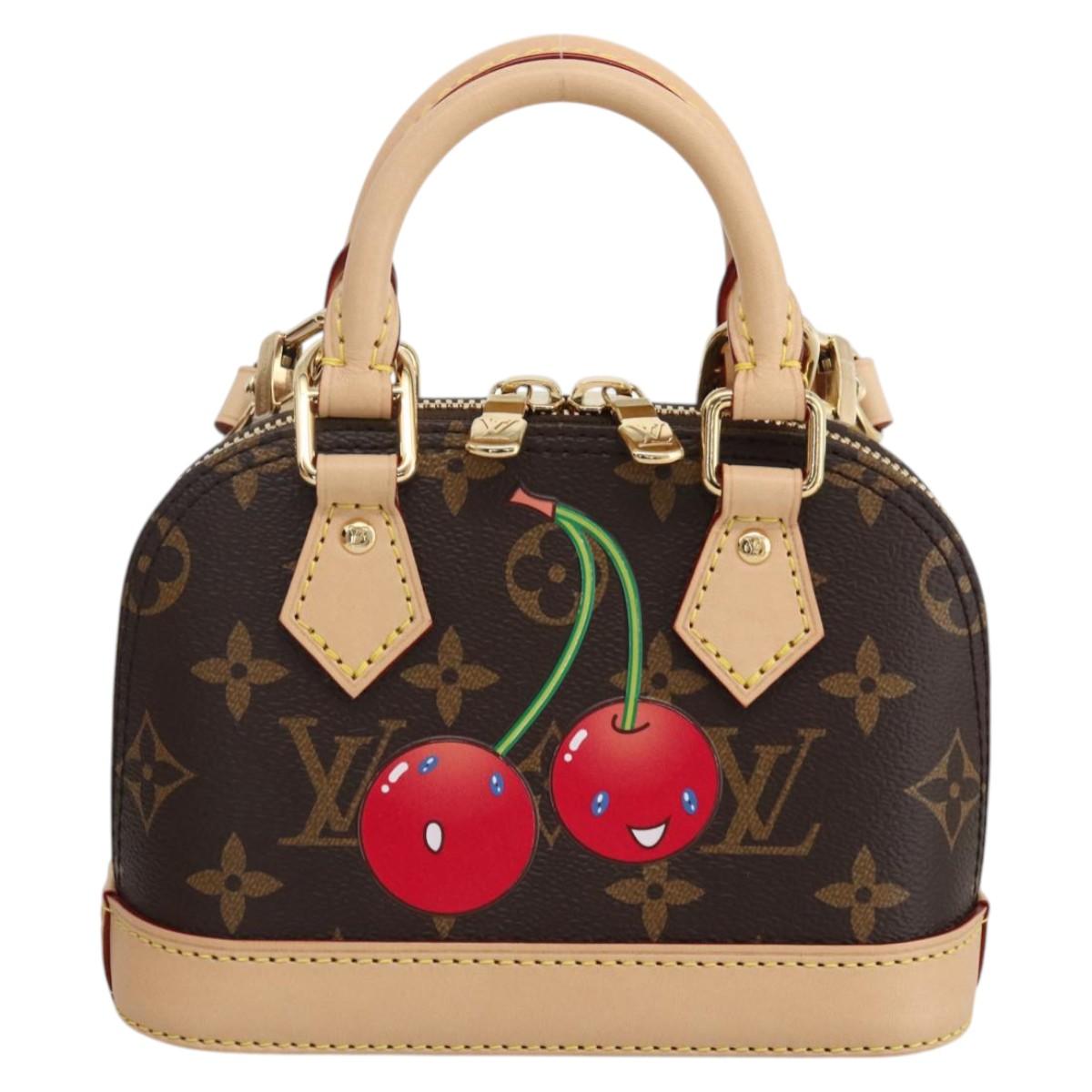 LOUIS VUITTON Monogram Cherry Nano Alma Hand Bag M13416 LV Auth BA11050SM