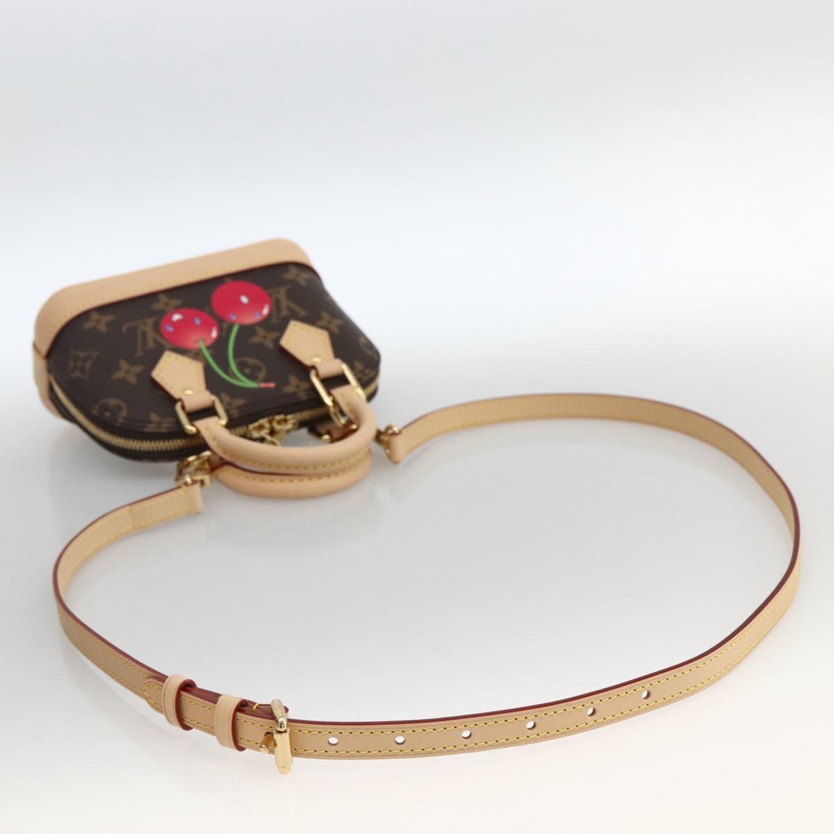 LOUIS VUITTON Monogram Cherry Nano Alma Hand Bag M13416 LV Auth BA11050SM