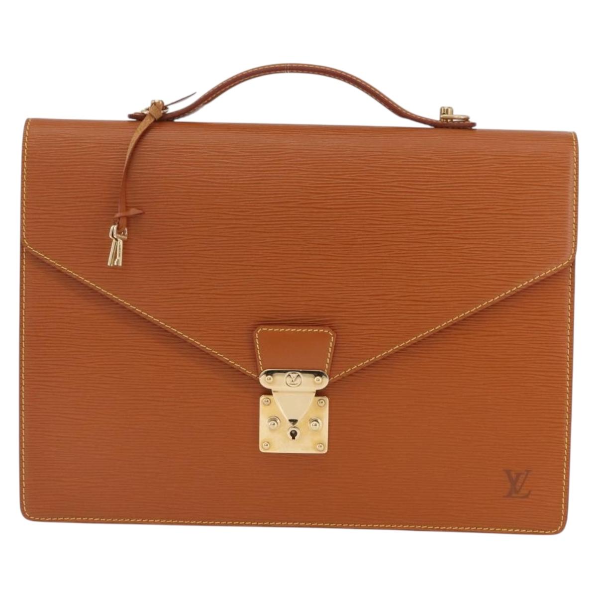 LOUIS VUITTON Epi Porte Documents Bandouliere Briefcase M54468 Auth BA11052