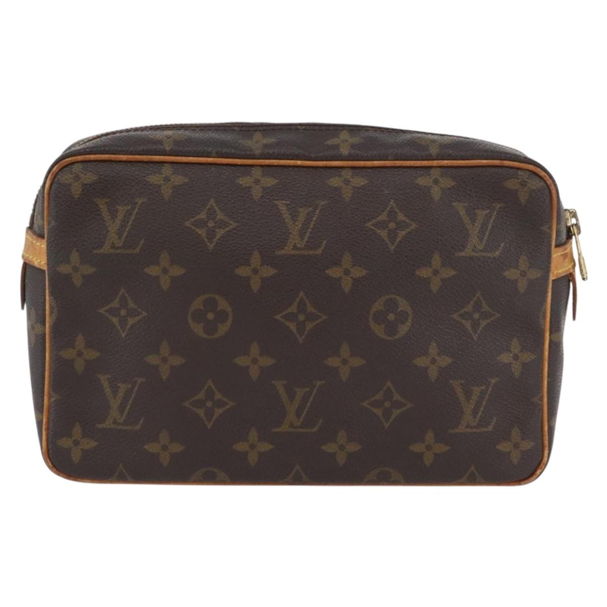 LOUIS VUITTON Monogram Compiegne 23 Clutch Bag M51847 LV Auth BA11065