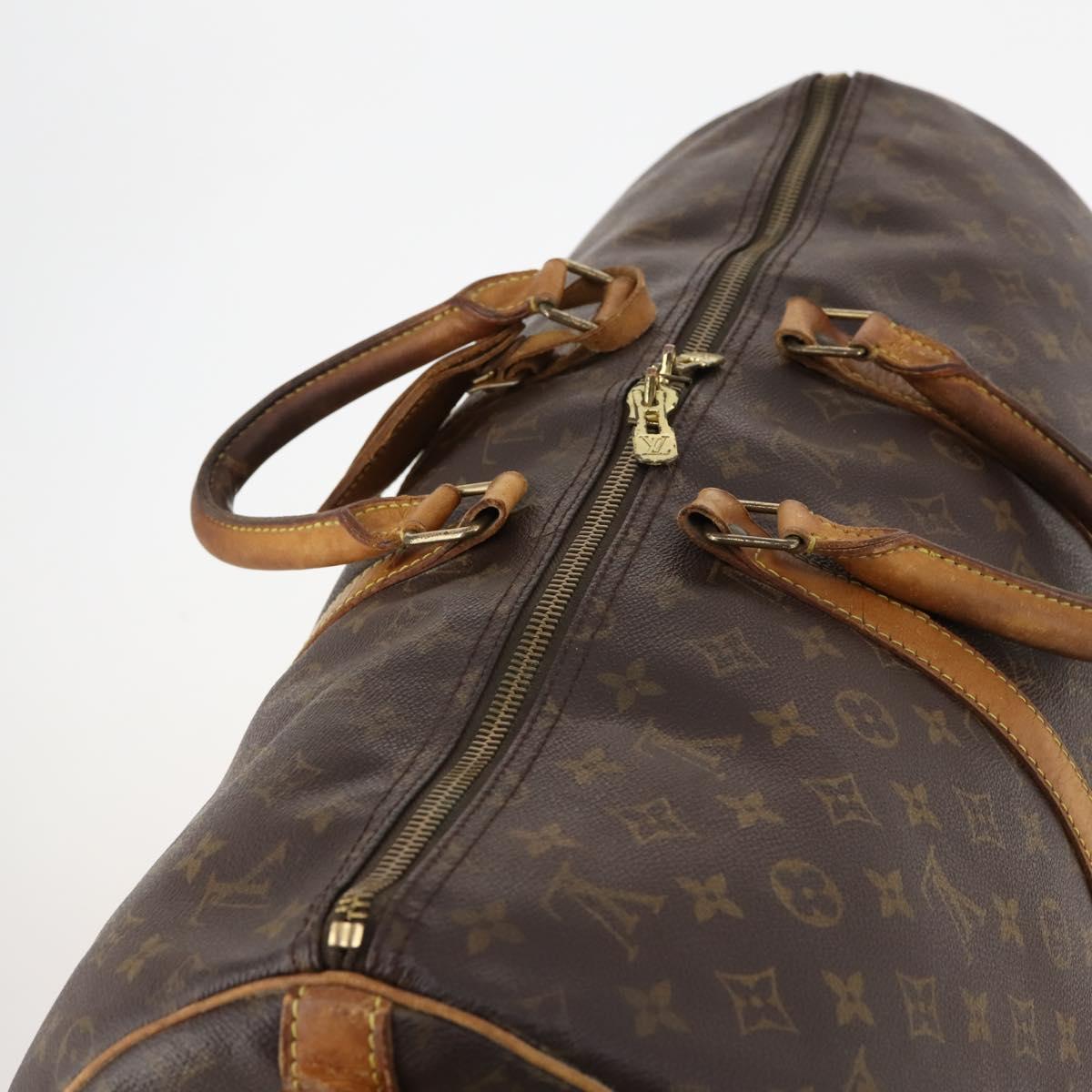 LOUIS VUITTON Monogram Keepall Bandouliere 55 Boston Bag M41414 LV Auth BA11072