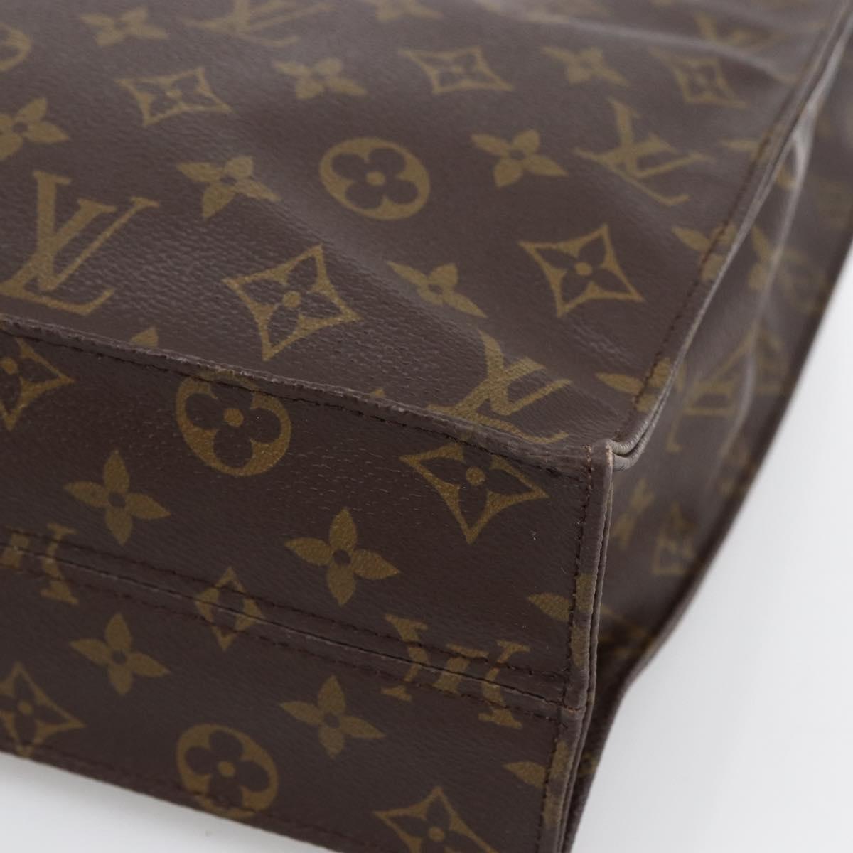 LOUIS VUITTON Monogram Sac Plat Hand Bag M51140 LV Auth BA11074