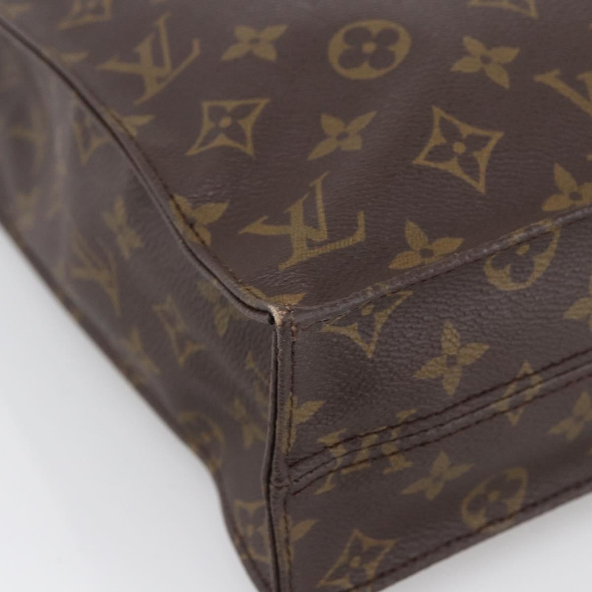 LOUIS VUITTON Monogram Sac Plat Hand Bag M51140 LV Auth BA11074
