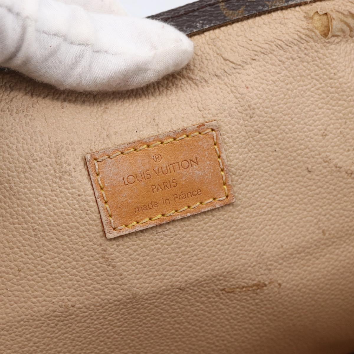 LOUIS VUITTON Monogram Sac Plat Hand Bag M51140 LV Auth BA11075
