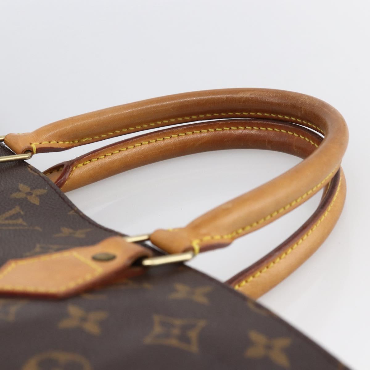 LOUIS VUITTON Monogram Sac Plat Hand Bag M51140 LV Auth BA11075