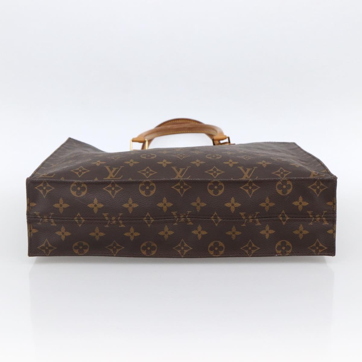LOUIS VUITTON Monogram Sac Plat Hand Bag M51140 LV Auth BA11075