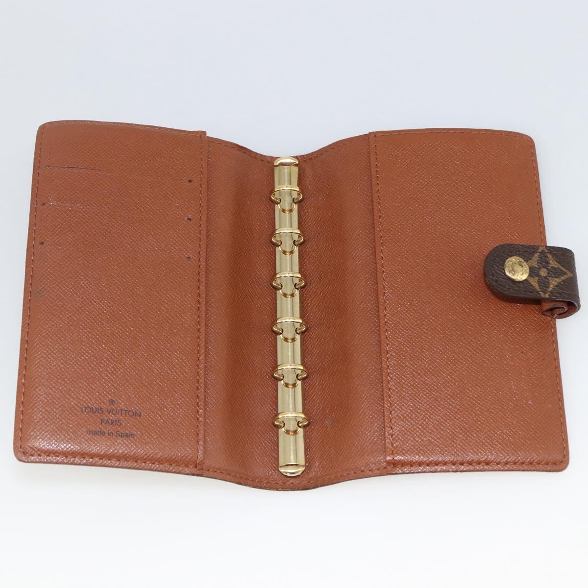 LOUIS VUITTON Monogram Agenda PM Day Planner Cover R20005 LV Auth BA11076